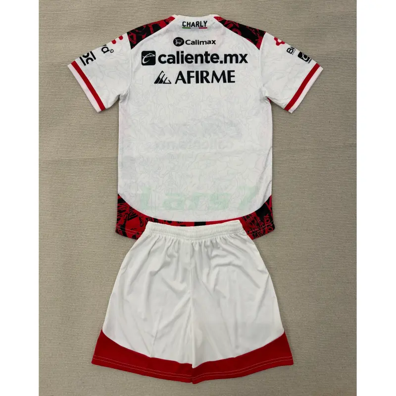 Camiseta Tijuana 2ª Equipación 2025/2026 Blanco Niño Kit