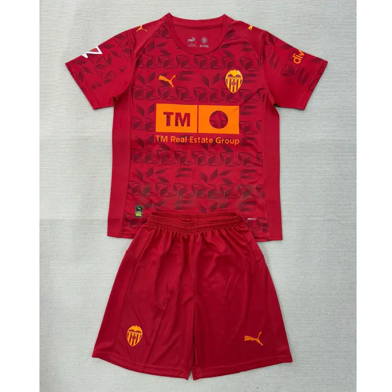 Camiseta Valencia 2ª Equipación 2025/2026 Rojo con Parche La Liga