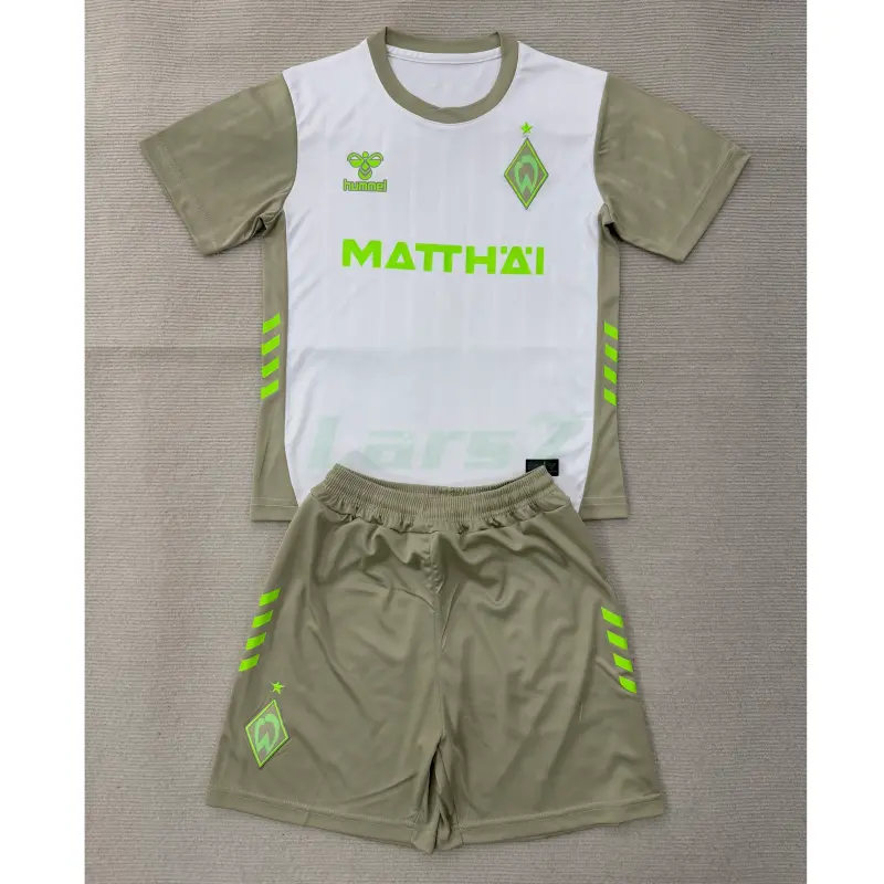 Camiseta Werder Bremen 2ª Equipación 2025/2026 Blanco/Gris Niño Kit