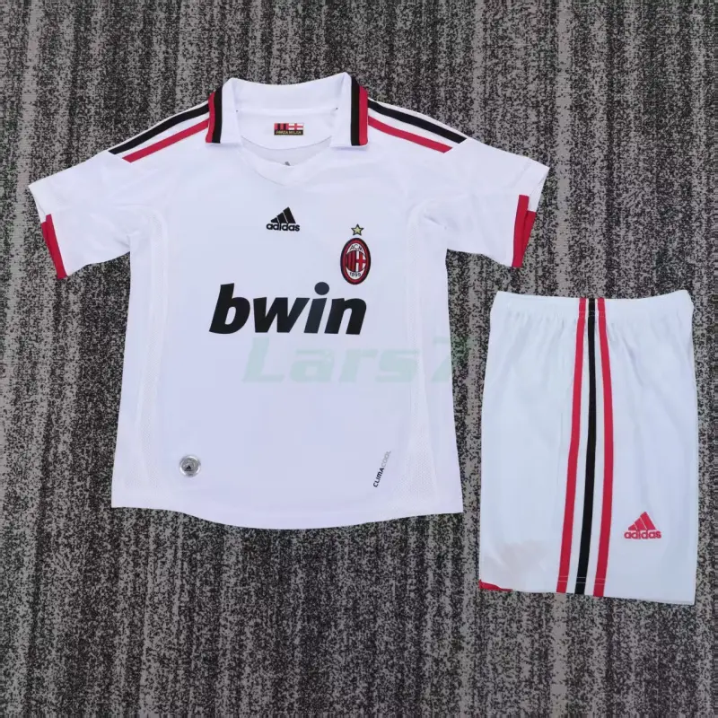 Camiseta AC Milan 2ª Equipación Retro 2009/10 Blanco Niño Kit