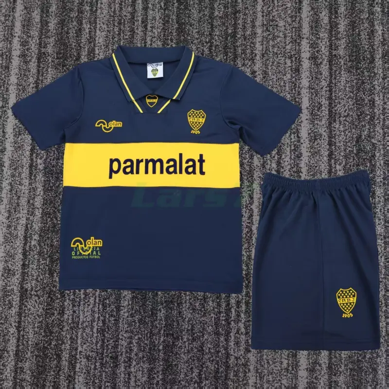 Camiseta Boca Juniors 1ª Equipación Retro 1993/95 Azul/Amarillo Niño Kit