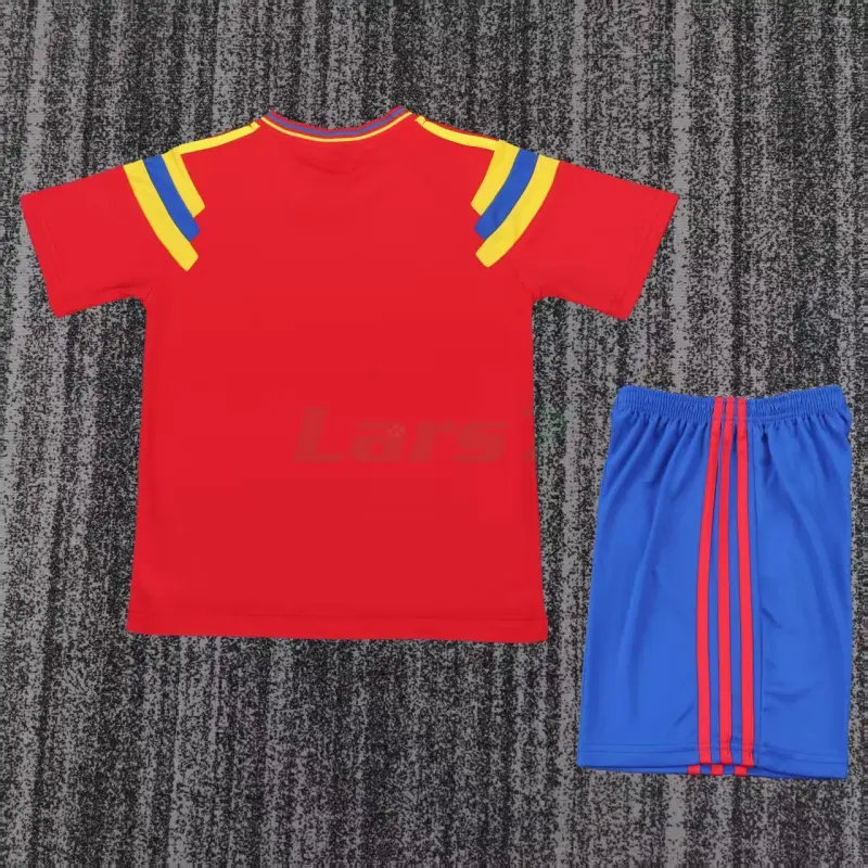 Camiseta Colombia 2ª Equipación Retro 1990 Rojo Niño Kit