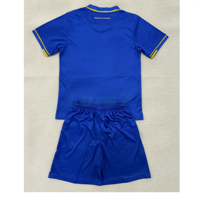 Camiseta Monaco 2ª Equipación 2025/2026 Azul/Dorado Niño Kit