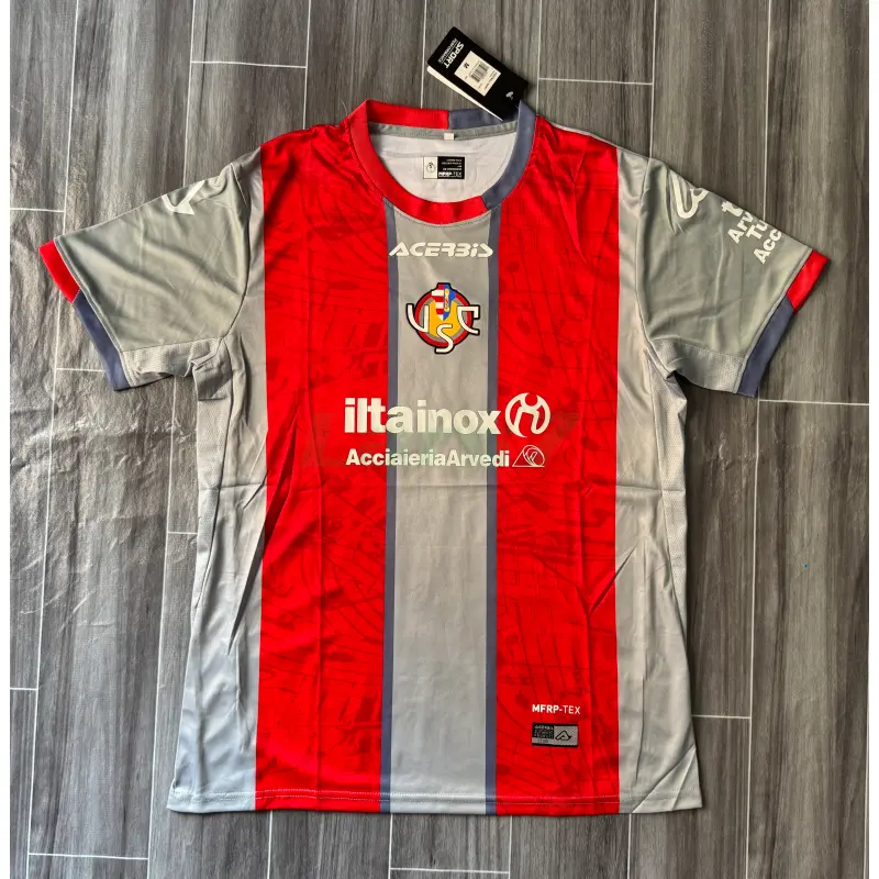Camiseta US Cremonese 1ª Equipación 2025/2026 Rojo/Gris