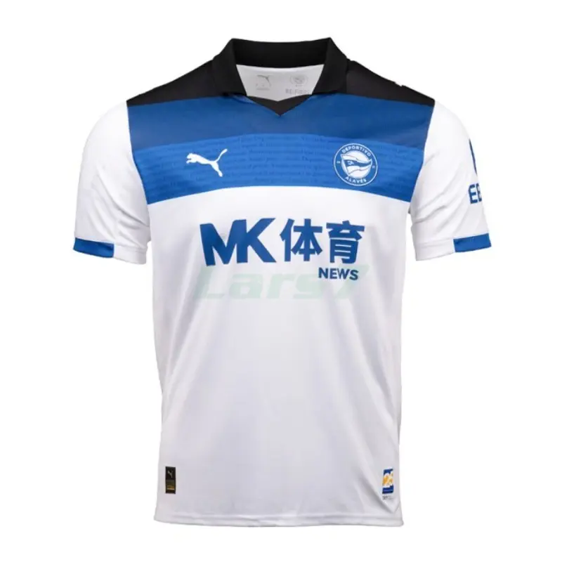 Camiseta Alavés 2ª Equipación 2025/2026 Blanco/Azul con Parche La Liga