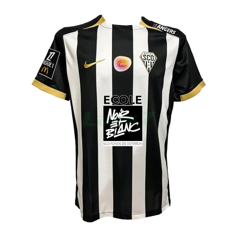 Camiseta Angers SCO 1ª Equipación 2025/26 Negro/Blanco