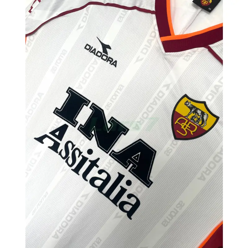 Camiseta AS Roma 2ª Equipación Retro 1999/00 ML Blanco