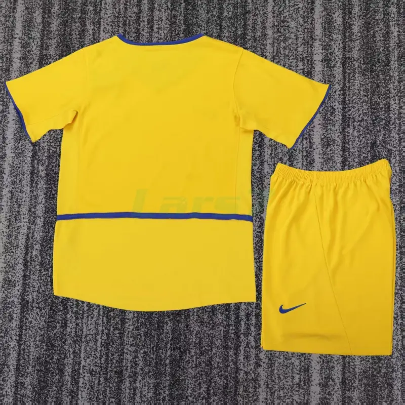 Camiseta Inter de Milan 3ª Equipación Retro 2002/03 Amarillo Niño Kit