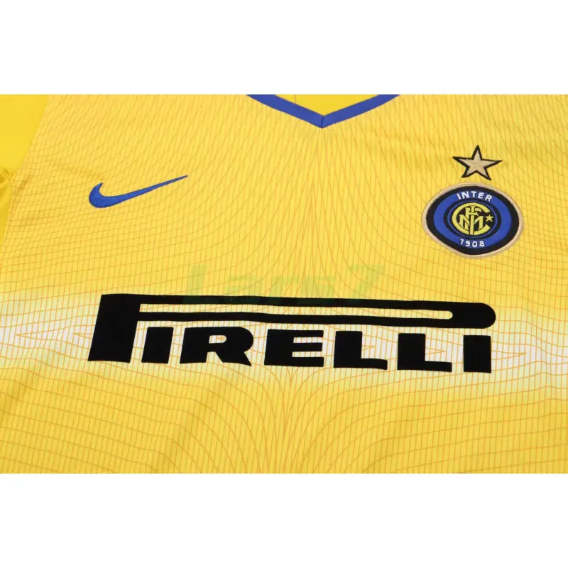 Camiseta Inter de Milan 3ª Equipación Retro 2002/03 Amarillo Niño Kit