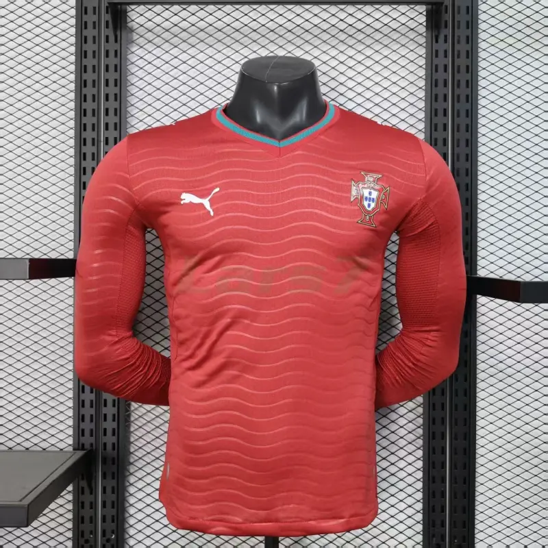 Camiseta Portugal 1ª Equipación Mundial 2026 ML Rojo (EDICIÓN JUGADOR)