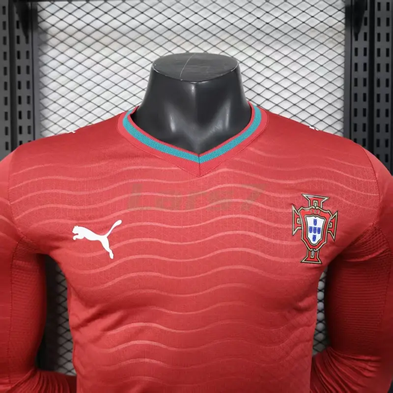 Camiseta Portugal 1ª Equipación Mundial 2026 ML Rojo (EDICIÓN JUGADOR)