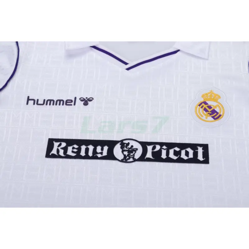 Camiseta Real Madrid 1ª Equipación Retro 1988/90 Blanco Niño Kit