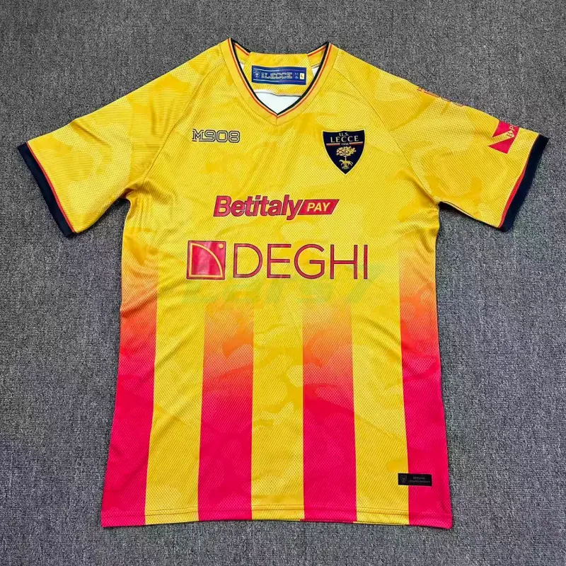 Camiseta US Lecce 1ª Equipación 2025/2026 Amarillo/Rojo