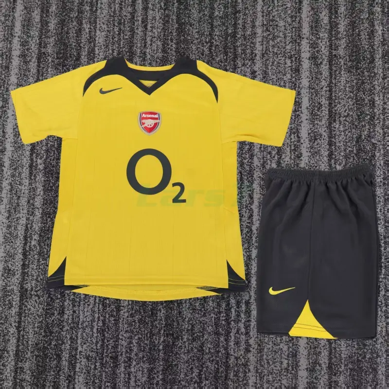 Camiseta Arsenal 2ª Equipación Retro 2005/06 Amarillo Niño Kit