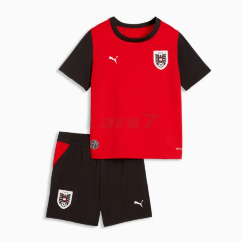 Camiseta Austria 1ª Equipación Mundial 2026 Rojo Niño Kit