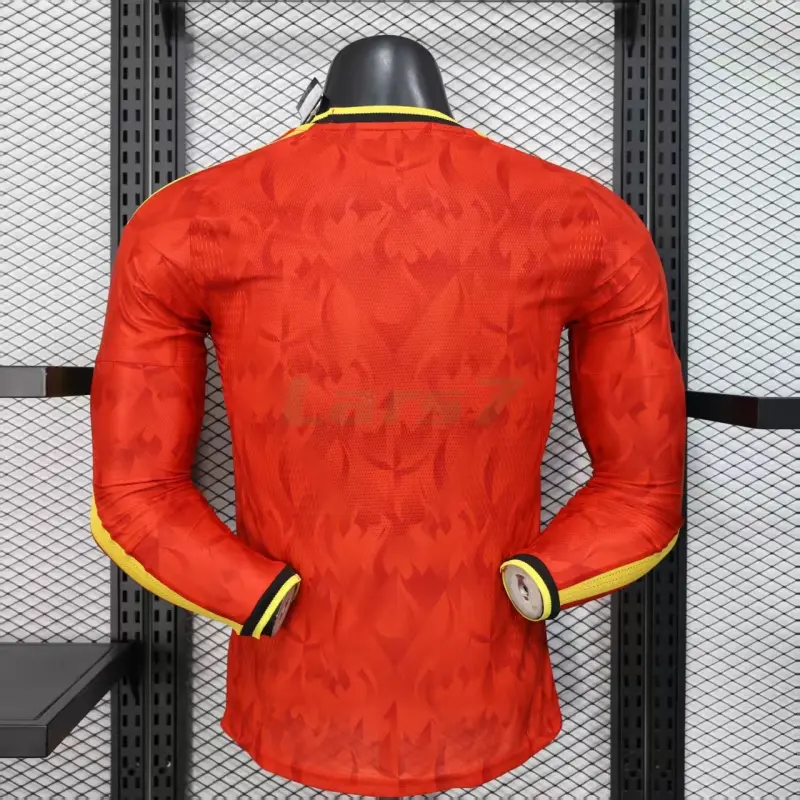Camiseta Bélgica 1ª Equipación Mundial 2026 ML Rojo (EDICIÓN JUGADOR)