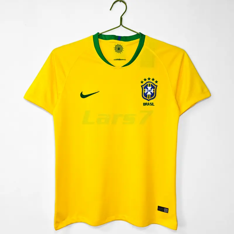Camiseta Brasil 1ª Equipación Retro 2018 Amarillo