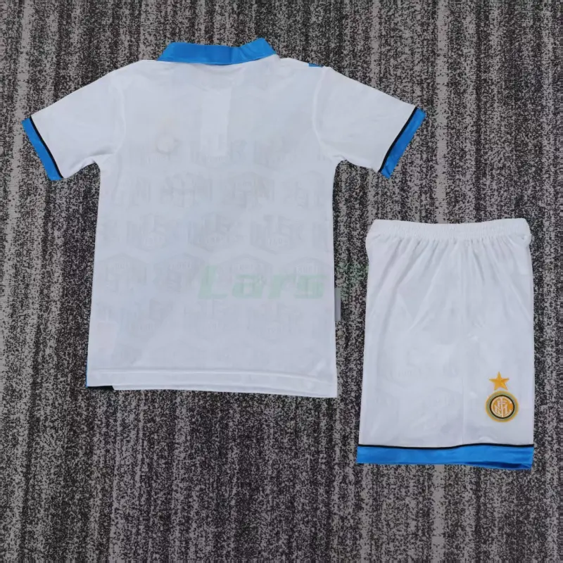 Camiseta Inter de Milan 2ª Equipación Retro 1994/95 Blanco/Azul Niño Kit