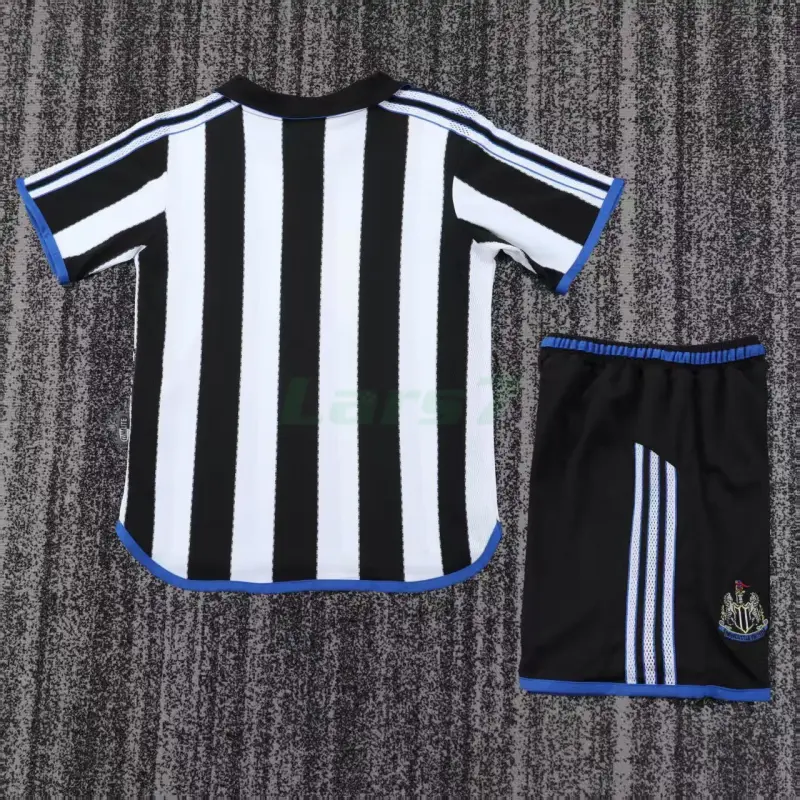 Camiseta Newcastle United 1ª Equipación Retro 1999/00 Negro/Blanco Niño Kit