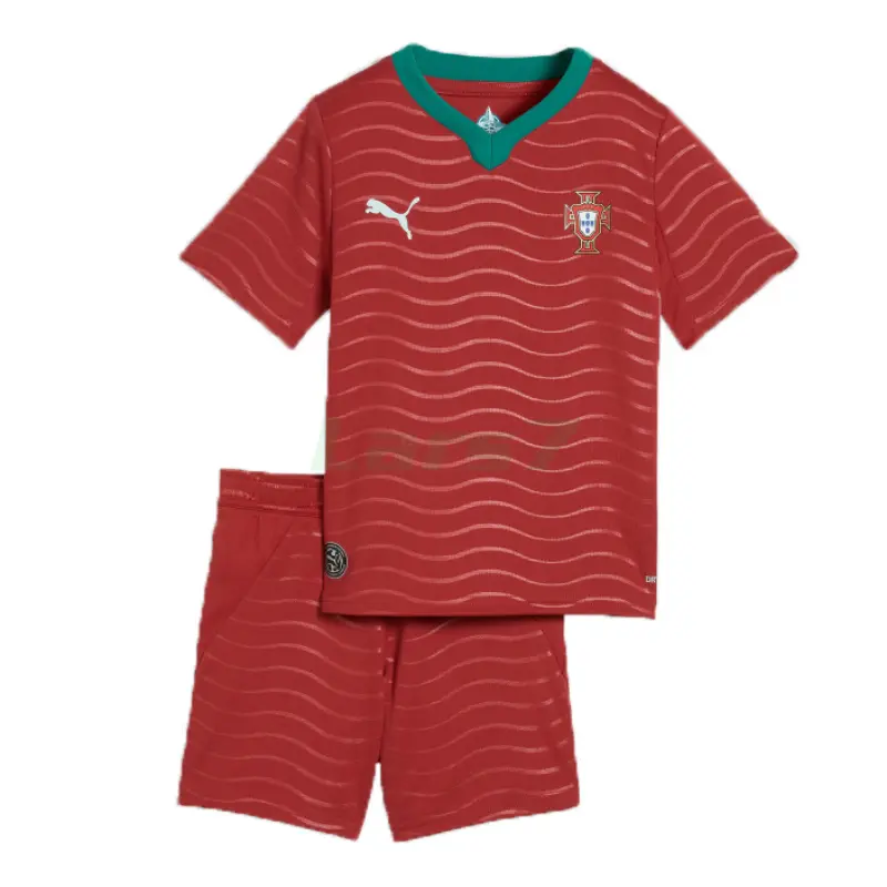 Camiseta Portugal 1ª Equipación Mundial 2026 Rojo Niño Kit