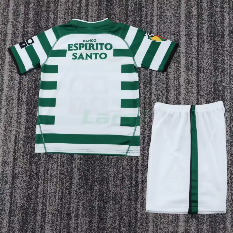Camiseta Sporting Lisboa 1ª Equipación Retro 2003/04 Verde/Blanco Niño Kit