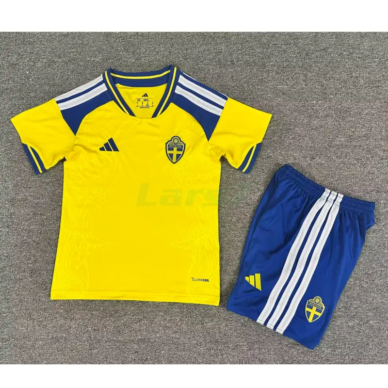 Camiseta Suecia 1ª Equipación Mundial 2026 Amarillo Niño Kit