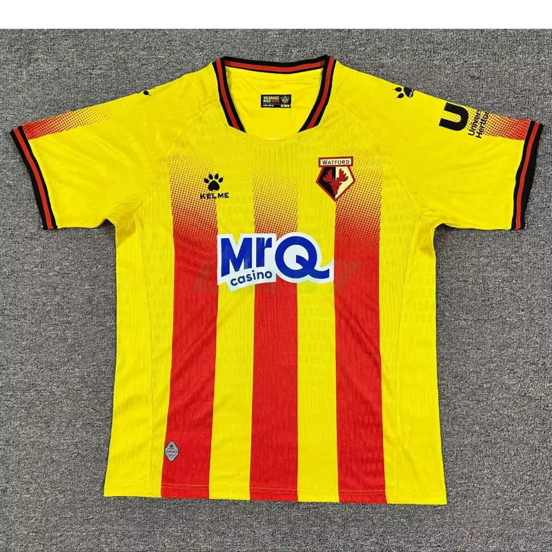 Camiseta Watford 1ª Equipación 2025/2026 Amarillo/Rojo