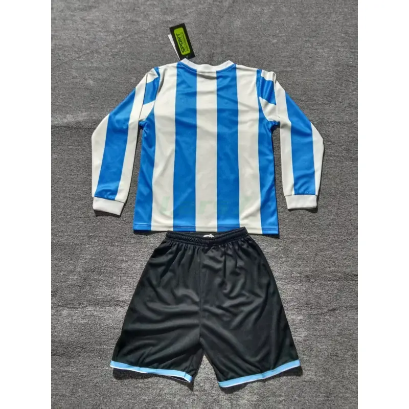 Camiseta Argentina 1ª Equipación Retro 1998 ML Blanco/Azul Niño Kit