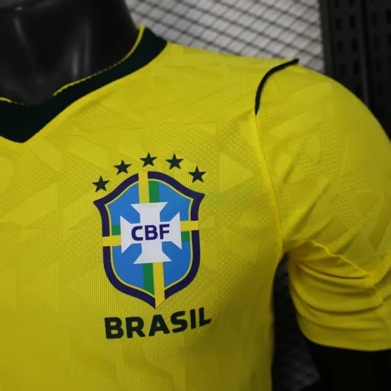 Camiseta Brasil 1ª Equipación Mundial 2026 Amarillo (EDICIÓN JUGADOR)