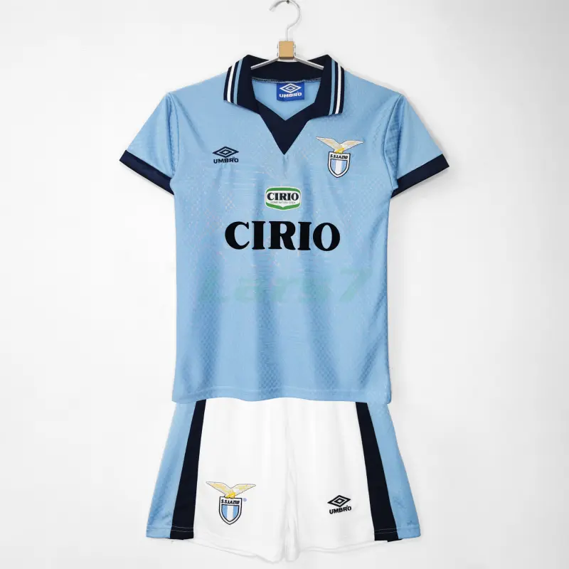 Camiseta Lazio 1ª Equipación Retro 1996/97 Azul Niño Kit