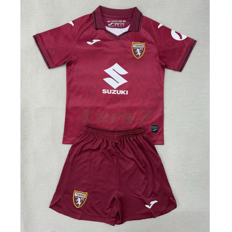 Camiseta Torino 1ª Equipación 2025/2026 Claret Niño Kit