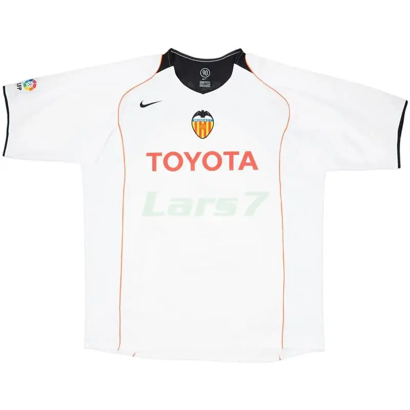 Camiseta Valencia CF 2004/05 1ª Equipación Retro Blanco