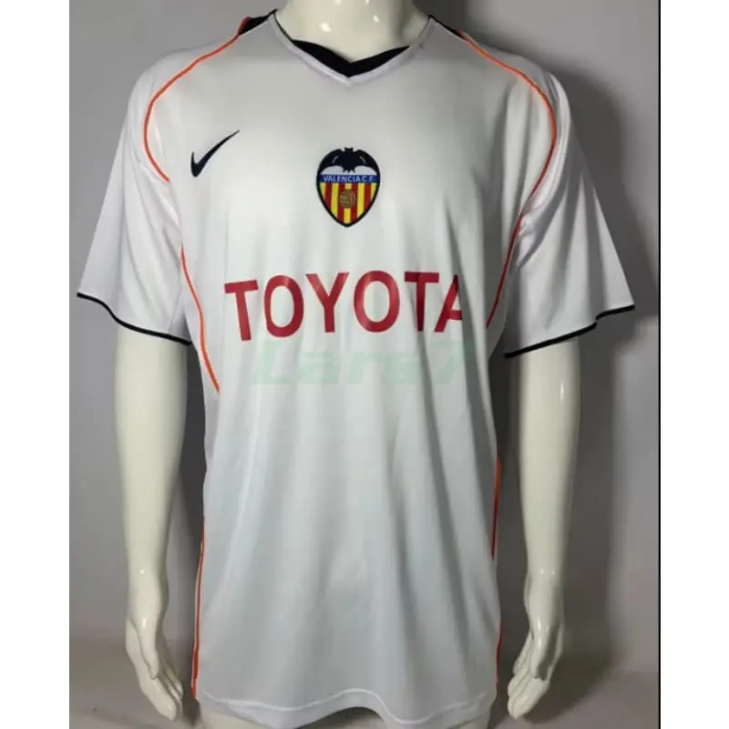 Camiseta Valencia CF 2004/05 1ª Equipación Retro Blanco