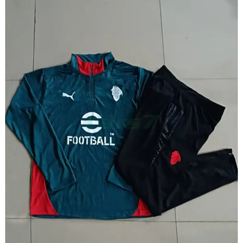 Sudadera De Entrenamiento AC Milan 2025/2026 Verde Oscuro con Estampado