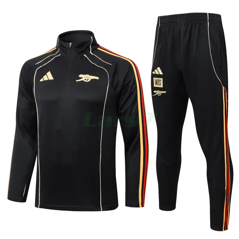 Sudadera De Entrenamiento Arsenal 2025/2026 Kit Negro Versión Retro