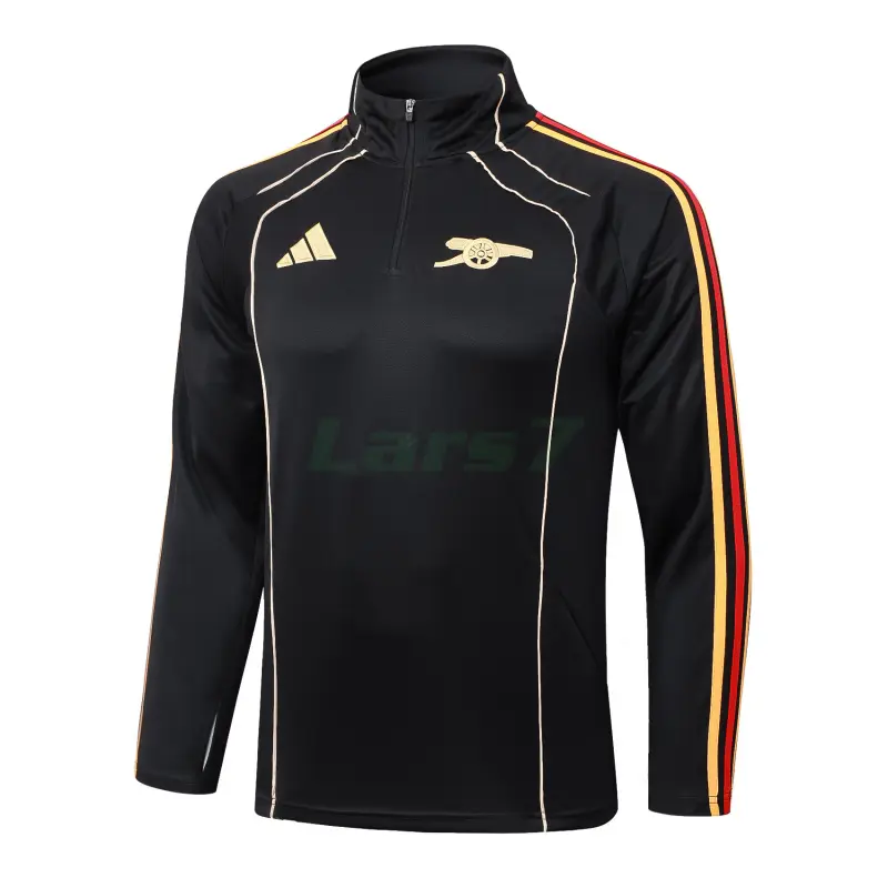 Sudadera De Entrenamiento Arsenal 2025/2026 Negro Versión Retro