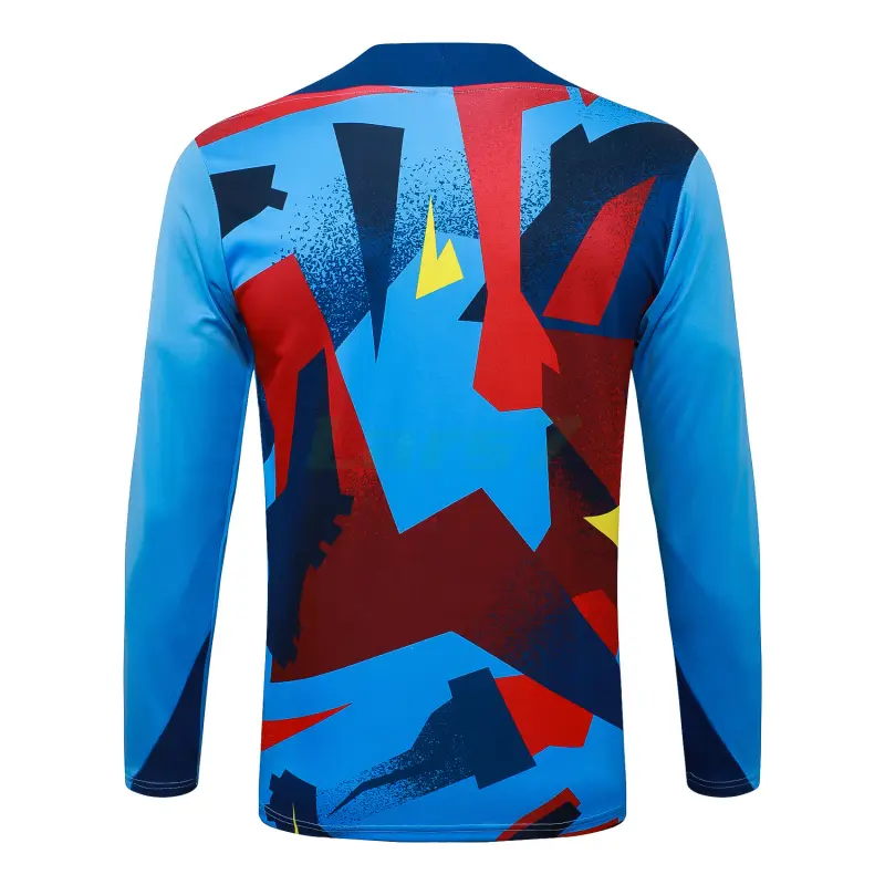 Sudadera De Entrenamiento Barcelona 2025/2026 Azul/Amarillo/Rojo con Estampado