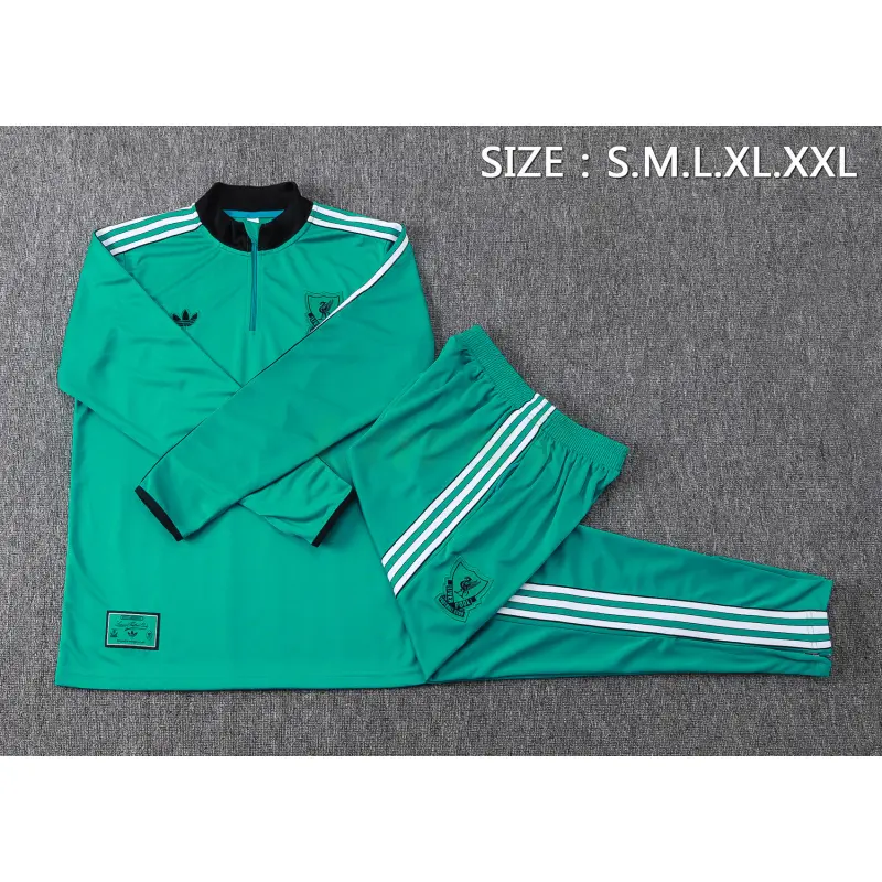 Sudadera De Entrenamiento Liverpool 2025/2026 Kit Verde/Negro/Blanco