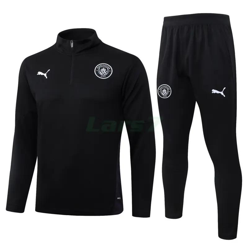 Sudadera De Entrenamiento Manchester City 2025/2026 Kit Negro/Blanco