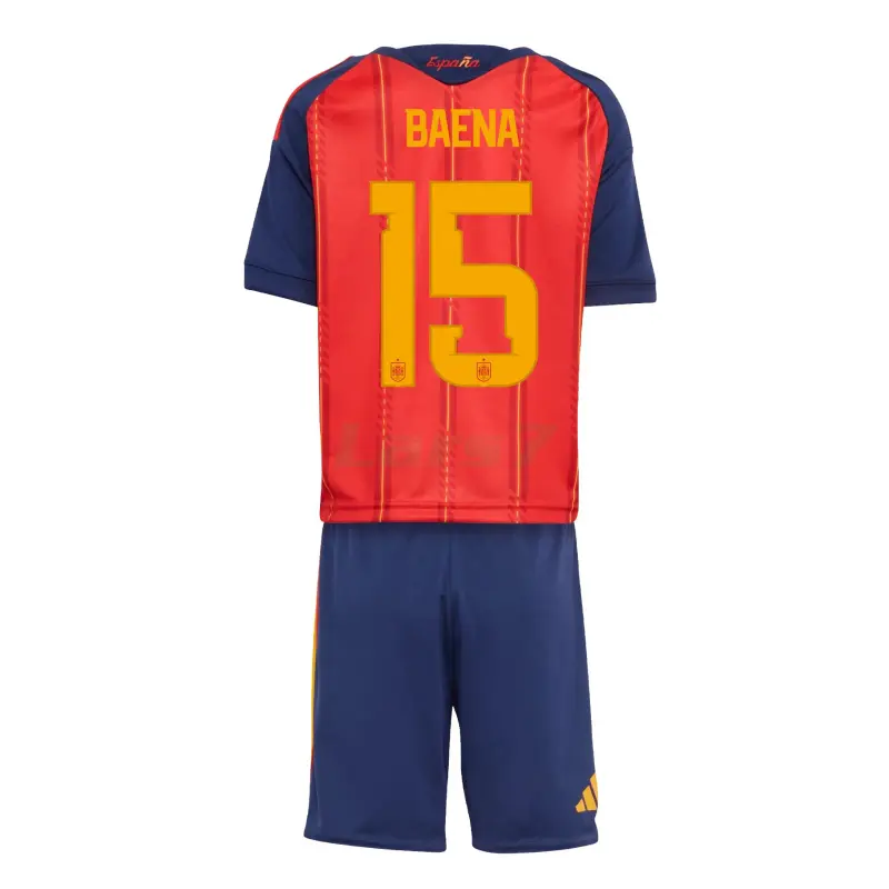 Camiseta Baena 15 España 1ª Equipación 2026 Rojo/Azul Niño Kit