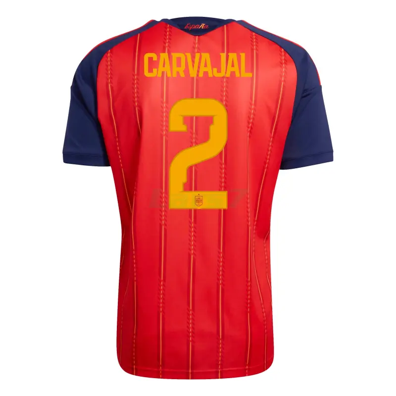 Camiseta Carvajal 2 España 1ª Equipación 2026 Rojo/Azul
