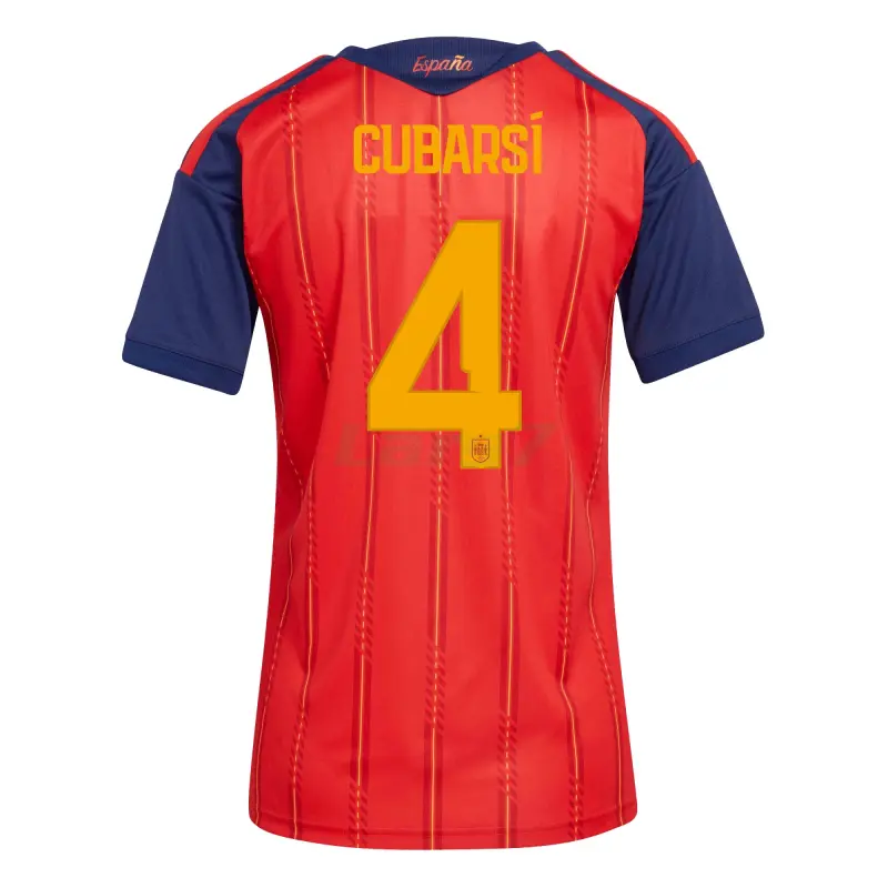 Camiseta Cubarsí 4 España 1ª Equipación 2026 Rojo/Azul Mujer