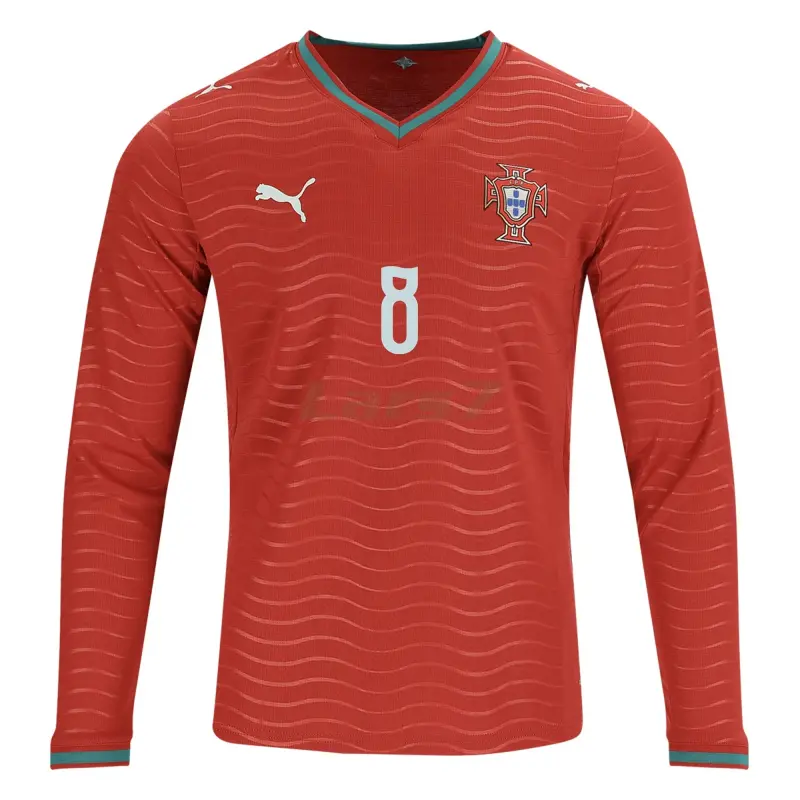 Camiseta B.Fernandes 8 Portugal 1ª Equipación 2026 ML Rojo
