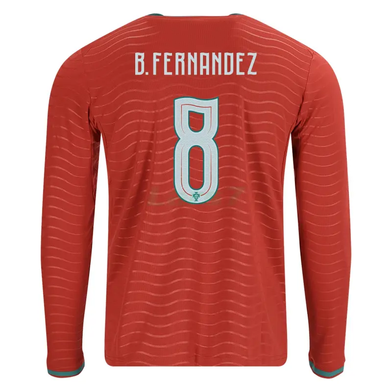 Camiseta B.Fernandes 8 Portugal 1ª Equipación 2026 ML Rojo
