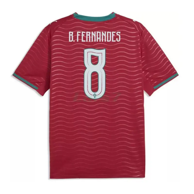 Camiseta B.Fernandes 8 Portugal 1ª Equipación 2026 Rojo