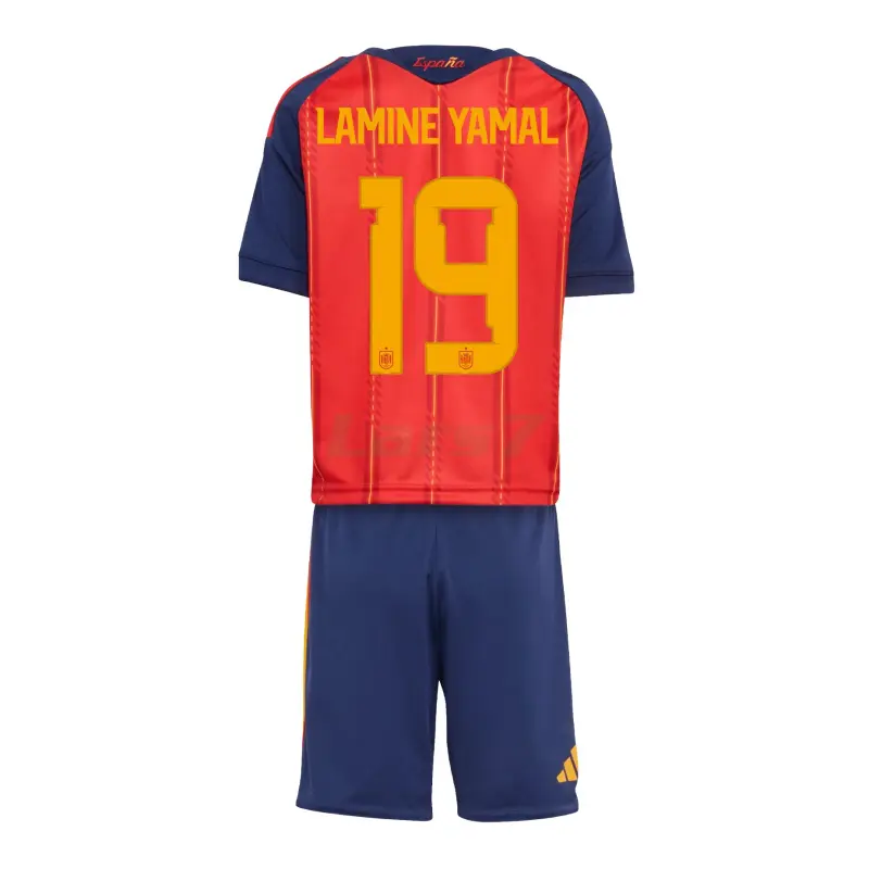 Camiseta Lamine Yamal 19 España 1ª Equipación 2026 Rojo/Azul Niño Kit