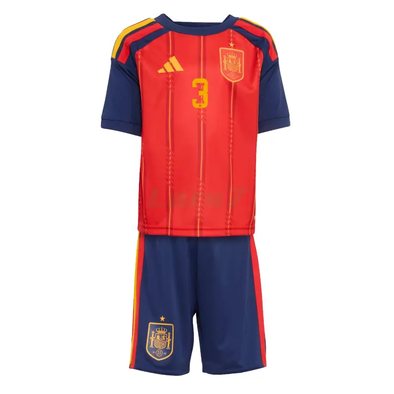 Camiseta Le Normand 3 España 1ª Equipación 2026 Rojo/Azul Niño Kit