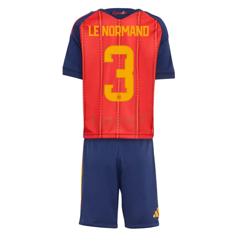 Camiseta Le Normand 3 España 1ª Equipación 2026 Rojo/Azul Niño Kit