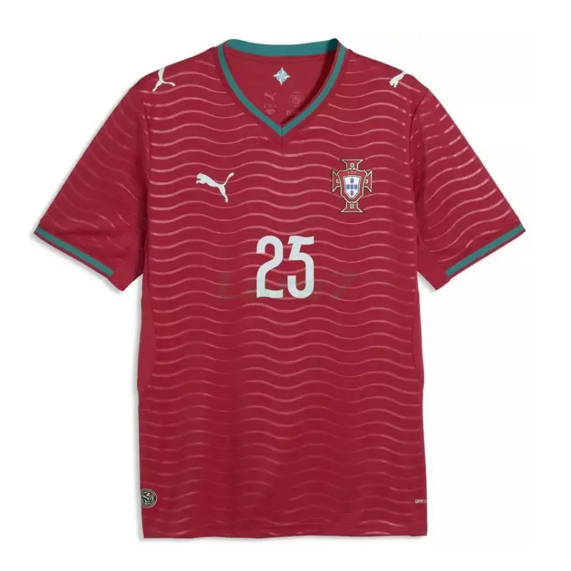Camiseta N.Mendes 25 Portugal 1ª Equipación 2026 Rojo