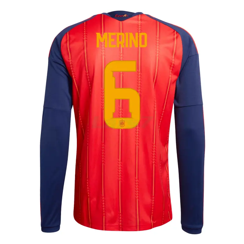 Camiseta Merino 6 España 1ª Equipación 2026 ML Rojo/Azul